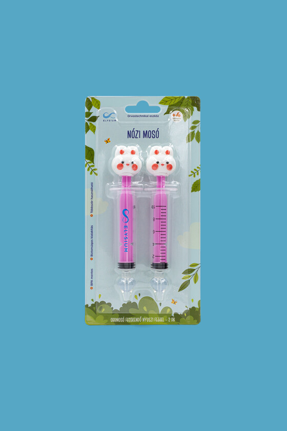 Elysium Nózi Mosó orrmosó fecskendő nyuszi fejjel - 2 db - 1 készlet