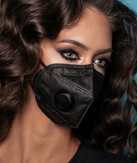 Legal Beauty KN95/FFP2 7 rétegű maszk - szelepes - fekete - 5 db - Fekete