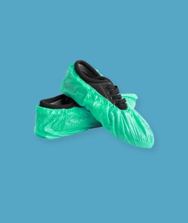 Mercator gumis cipővédő fólia-lábzsák - Zöld - 100 db - 1 csomag