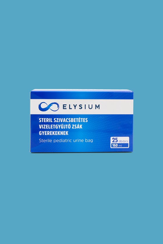 Elysium steril vizeletgyűjtő zsák - Vizeletgyűjtő zsák - 1 db - Steril szivacsbetétes vizeletgyűjtő zsák gyerekeknek - 160 ml
