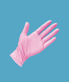 Prémium Nitril CE 0321 rózsaszín kesztyű - 200 db - XS - Rózsaszín