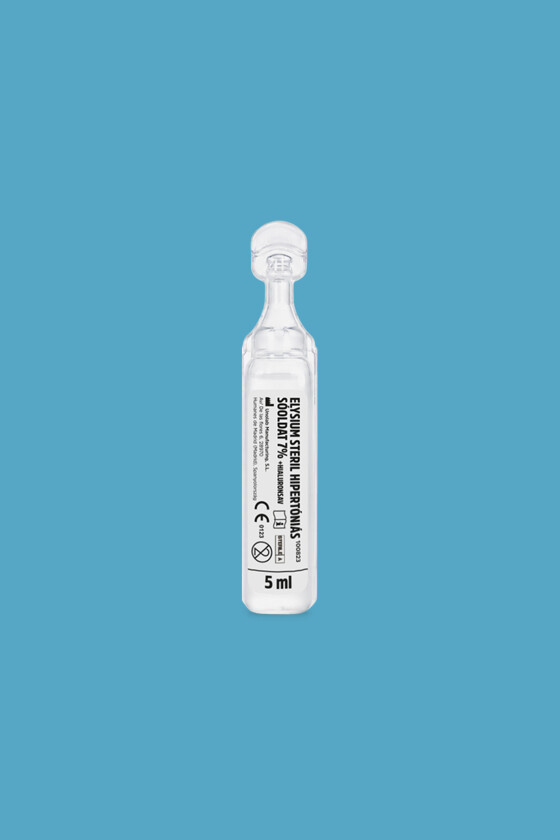 Elysium steril nátrium-klorid oldat - Nátrium-klorid oldat - Hipertóniás sóoldat - 7% + hialuronsav - 20 x 5 ml