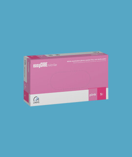 easyCARE orvosi púdermentes nitril kesztyű - Rózsaszín - S - 100 db - 1 doboz