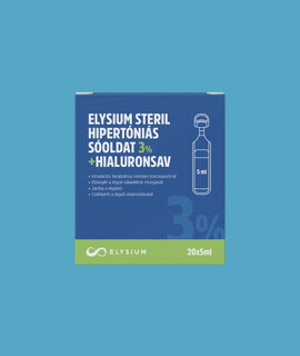 Elysium steril hipertóniás sóoldat - 3% + hialuronsav - 20 x 5 ml - 1 doboz
