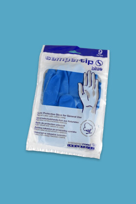 Sempertip munkavédelmi latex kesztyű - Kék - 1 pár - S