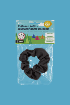 Elysium kullancs-, tetű- és szúnyogriasztó szatén hajgumi - Fekete - 1 db