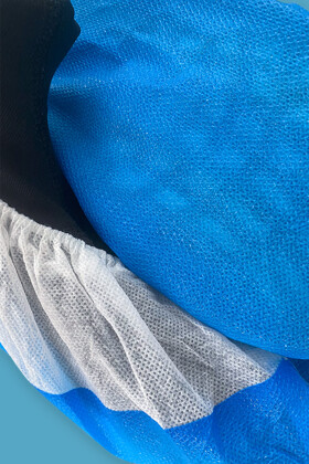 Erősített talpú cipővédő - fehér-kék - Cipővédő - 100 db - Fehér-Kék