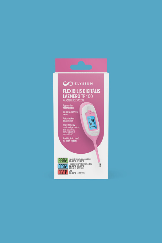 Elysium lázmérő - Lázmérő többféle típussal - TP400 flexibilis digitális lázmérő - pasztellrózsaszín