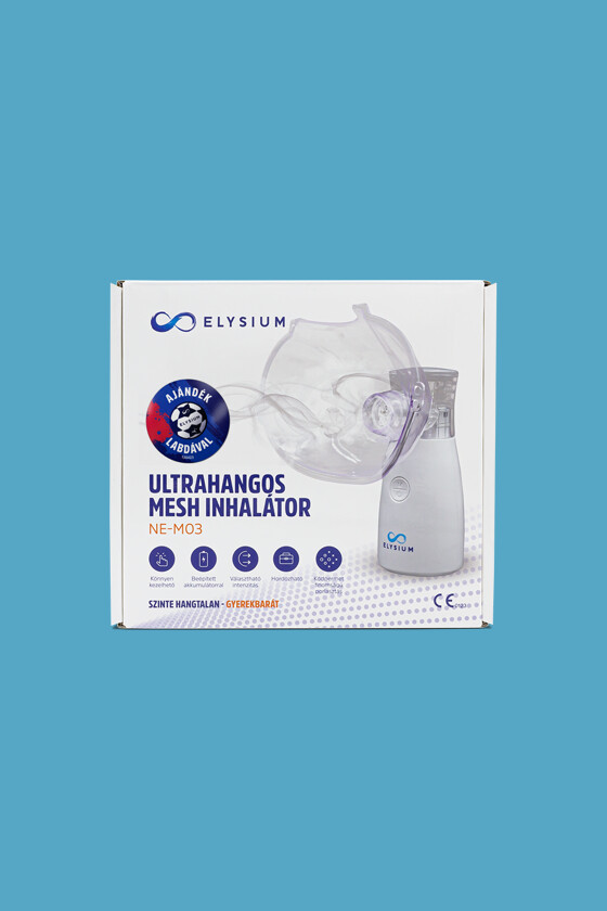 Fociláz - Elysium ultrahangos MESH inhalátor beépített akkumulátorral - 1 készlet + Focilabda