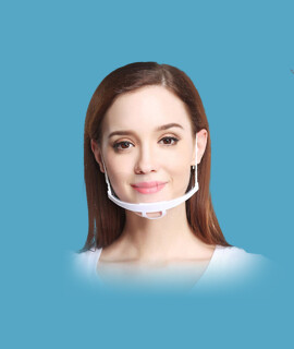 Állra illeszkedő, higiéniai, fülpántos arcpajzs - Áttetsző - 1 db