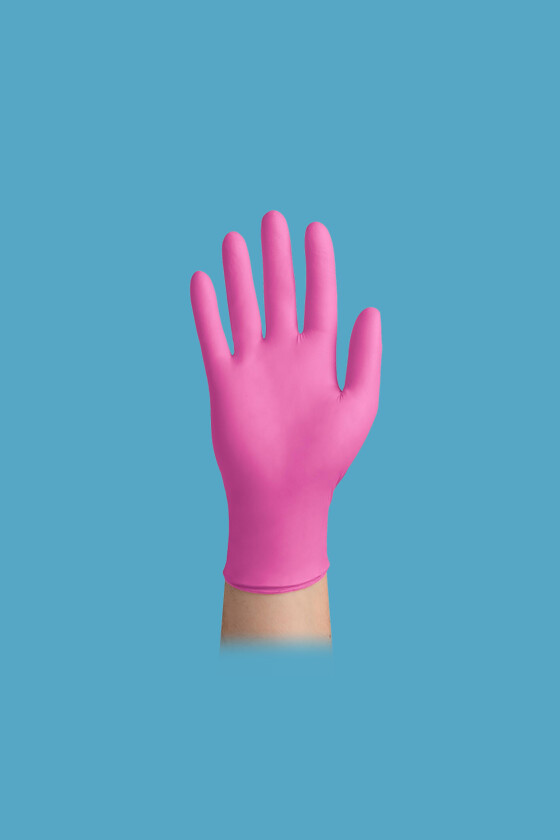 easyCARE orvosi púdermentes nitril kesztyű - Nitril kesztyű - Rózsaszín - XS