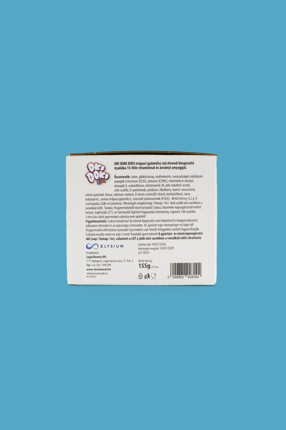 OKI DOKI KIDS multivitaminos nyalóka - Multivitaminos nyalóka - Cukros - 25 db - Trópusi gyümölcs ízesítésű