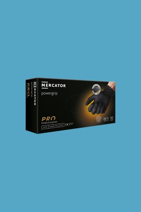 MERCATOR powergrip speciális ipari védőkesztyű - Fekete - 50 db - XL