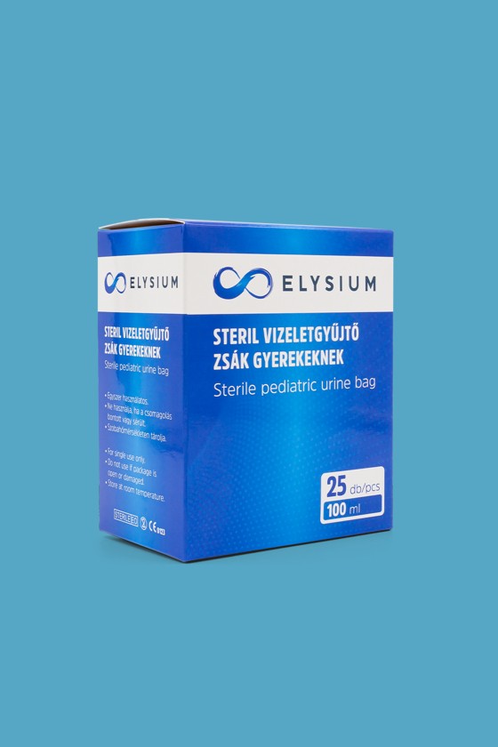 Elysium steril vizeletgyűjtő zsák gyerekeknek - 100 ml - 25 db - 1 doboz