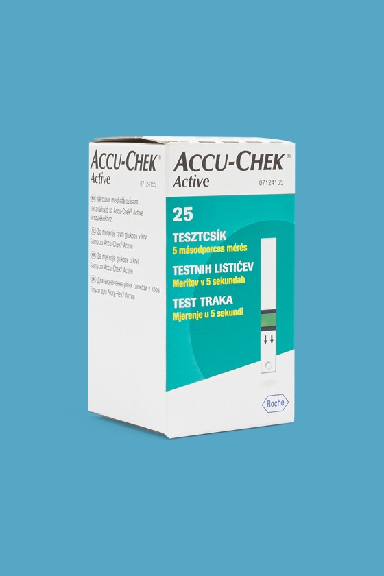 Accu-Chek vércukorszintmérő tesztcsík - Vércukorszintmérő tesztcsík lejárati idővel - Accu-Chek Active tesztcsík - 25 db - 2025-04-06