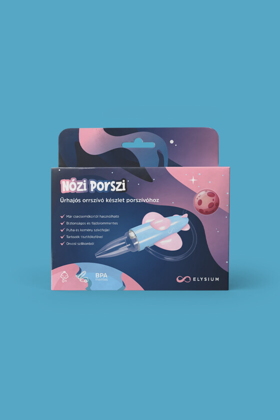 Elysium Nózi Porszi orrszívó készlet porszívóhoz - Orrszívó - Űrhajós - kék/pink