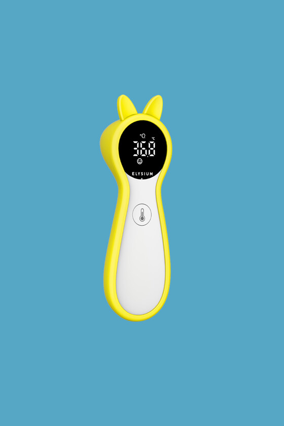 Elysium TP600 érintésmentes infravörös digitális lázmérő szilikon tokkal - Sárga - 1 db