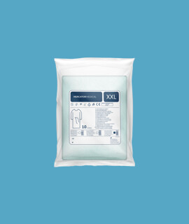 Mercator higiéniai köpeny nem szőtt textil anyagból - Látogatói köpeny - 10 db - Zöld - XXL