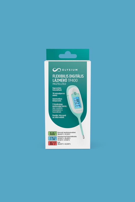 Elysium lázmérő - Lázmérő többféle típussal - TP400 flexibilis digitális lázmérő - pasztellzöld