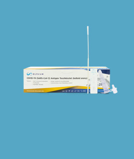 Elysium COVID-19 (SARS-CoV-2) antigén gyorsteszt - 25 db tesztkészlet (orrgarat/torok/orrlyuk) - 1 doboz