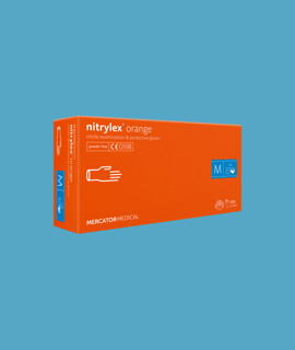 Mercator nitrylex® orange narancs orvosi púdermentes nitril kesztyű - L - Narancs