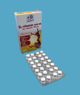1×1 Vitamin D3-vitamin 2000 NE + K2-vitamin 120 μg BioPerine®-nel filmtabletta - Kapszula - 1 karton