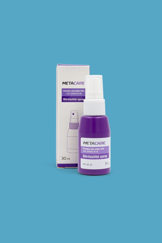 METACARE povidon-jód 10% bőrtisztító oldat - Bőrtisztító - Bőrtisztító spray - 30 ml