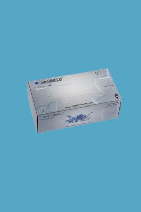 duoSHIELD LPS 240 latex, púderes, fehér orvosi vizsgálókesztyű - 100 db - L - Fehér