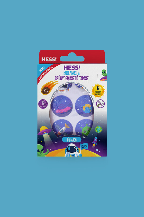 Elysium HESS! kullancs- és szúnyogriasztó űrhajós tapasz intenzívebb aromával (3 éves kortól) - 60 db - 1 doboz