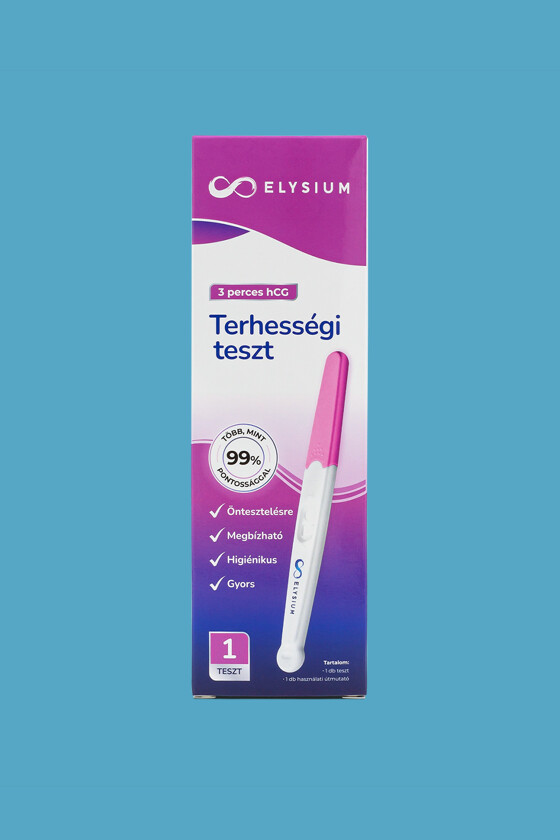 Elysium gyors kimutatású vizeletsugaras terhességi teszt - hCG 20 mIU/ml - 1 db - 1 doboz