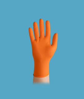 Gripzzly munkavédelmi nitril kesztyű - Nitril kesztyű - Narancssárga - XL