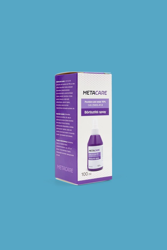 METACARE povidon-jód 10% bőrtisztító oldat - Bőrtisztító - Bőrtisztító spray - 100 ml