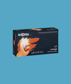 Gripzzly munkavédelmi nitril kesztyű - Narancssárga - XL - 50 db - 1 doboz