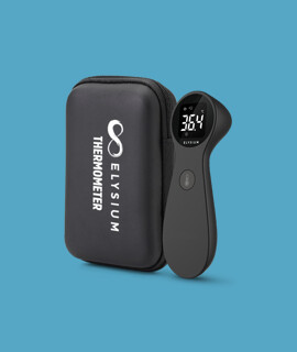 Elysium TP650 érintésmentes infravörös digitális lázmérő hordtáskával - Fekete - 1 db