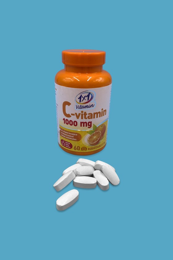1×1 Vitamin C-vitamin 1000 mg rágótabletta - 1x60 szem - 1 doboz