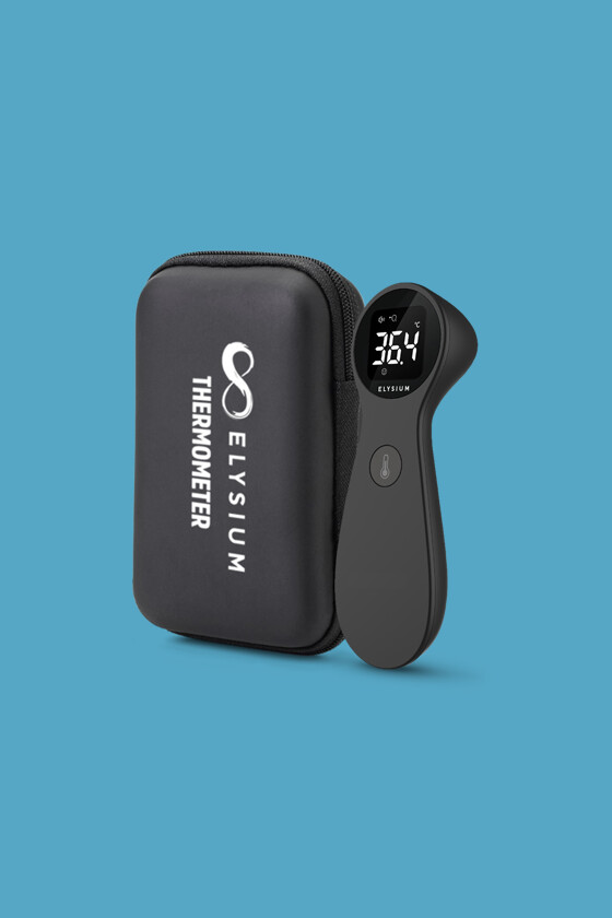 Elysium TP650 érintésmentes infravörös digitális lázmérő hordtáskával - Fekete - 1 db