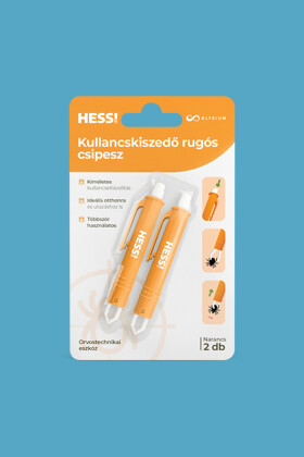 Elysium HESS! kullancskiszedő rugós csipesz - narancssárga - 2 db/készlet - 1 csomag