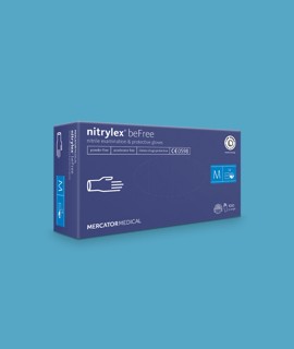 nitrylex® beFree púdermentes védőkesztyű érzékeny bőrre - Lila - L - 100 db