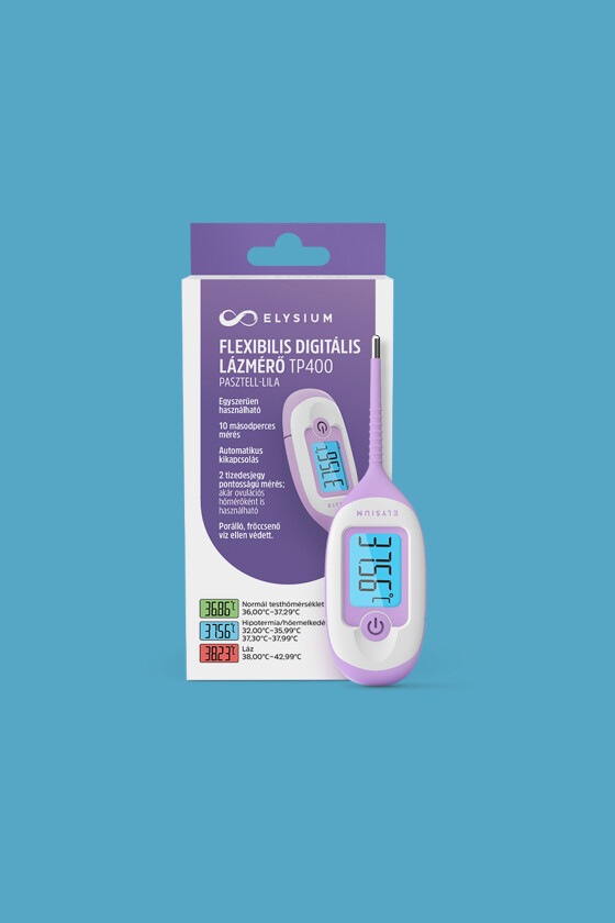 Elysium lázmérő - Lázmérő többféle típussal - TP400 flexibilis digitális lázmérő - pasztell-lila