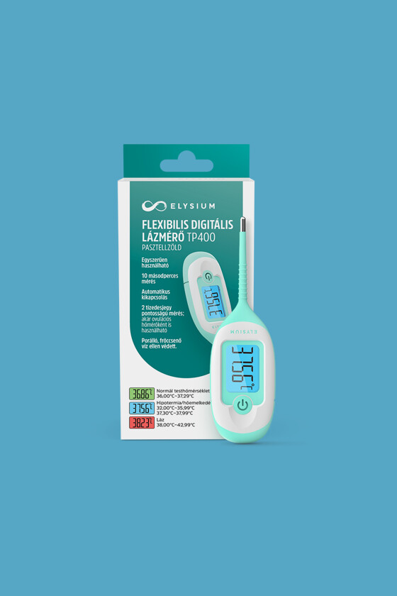 Elysium lázmérő - Lázmérő többféle típussal - TP400 flexibilis digitális lázmérő - pasztellzöld