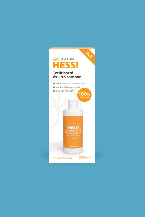 HESS! Fejtetű és serke ellen - Fejtetű és serke ellen - Tetűriasztó és -irtó sampon - 200 ml