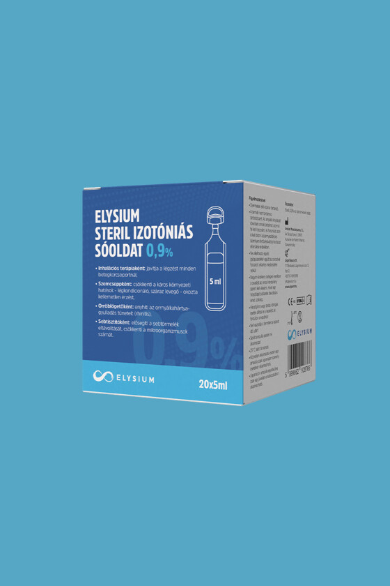 Elysium steril nátrium-klorid oldat - Nátrium-klorid oldat - Izotóniás sóoldat - 0,9% - 20 x 5 ml