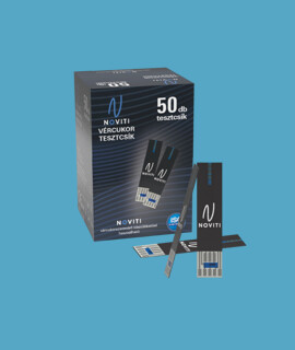 NOVITI vércukorszintmérő tesztcsík - 50 db - 1 doboz