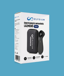 Elysium lázmérő - Lázmérő többféle típussal - TP650 érintésmentes infravörös digitális lázmérő hordtáskával - fekete