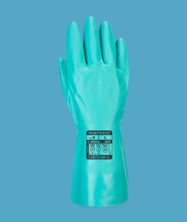 Portwest nitrosafe A810 vegyszerálló zöld kesztyű - 1 pár - XL - Zöld