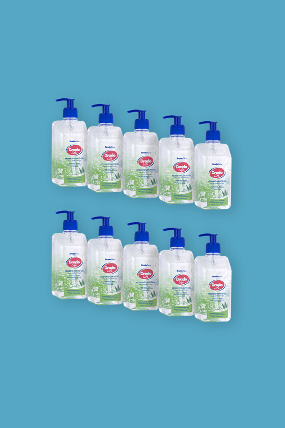 Bradolife kézfertőtlenítő gél 500 ml, pumpás, aloe vera - 10 x 500 ML - karton