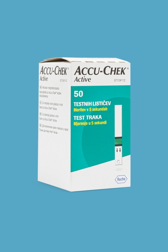 Accu-Chek vércukorszintmérő tesztcsík - Vércukorszintmérő tesztcsík lejárati idővel - Accu-Chek Active tesztcsík - 50 db - 2025-07-08