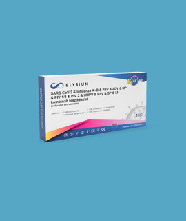 Elysium SARS-CoV-2 tesztkészlet - SARS-CoV-2 teszt - 1 db - 12 az 1-ben Covid 19 + Influenza A + Influenza B + RSV + ADV + MP + PIV 1/3 + PIV 2 + hMPV + RhV + SP + LP