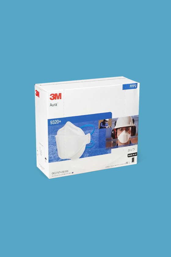 3M Aura 9320+ FFP2 szelep nélküli - 20 db - Fehér