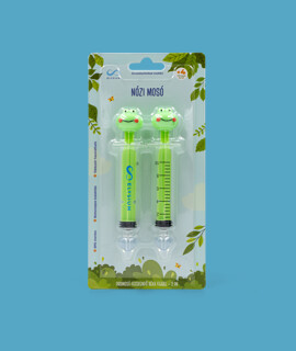 Elysium Nózi Mosó orrmosó fecskendő béka fejjel - 2 db - 1 készlet